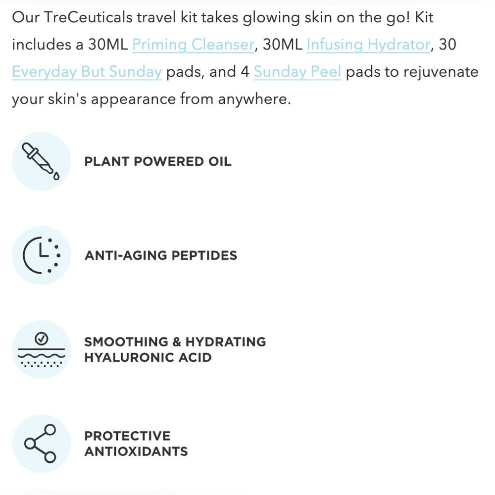 30 Day TreCeuticals TreMe Kit - Priming Cleanser Infusing Hydrator Set - Picture 4 of 10